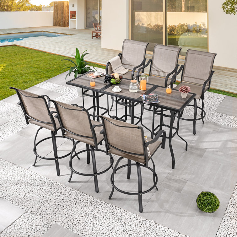 Wayfair bar online height patio sets